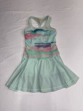 Ivivva Girls Athletic Romper Dress Size 7 Mint Green Tennis Activewear
